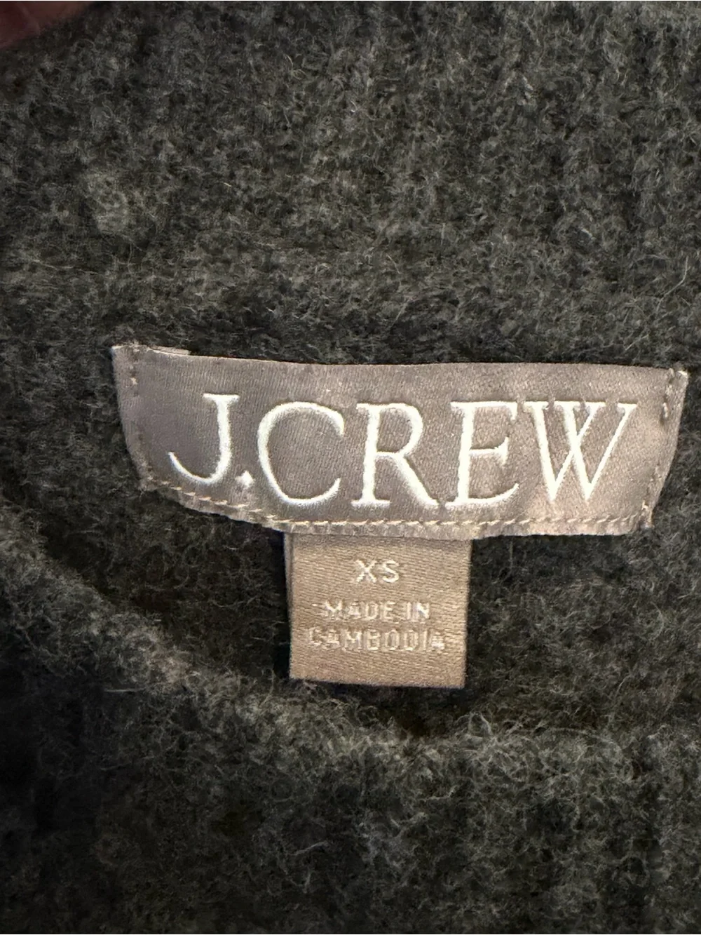 J. Crew Wide-sleeve pointelle crewneck sweater in merino wool top rated XS gray